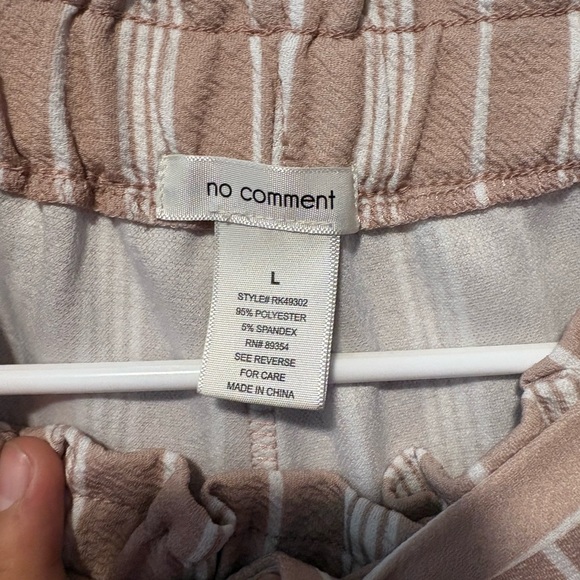 Striped Tan Women's Pantsuit - Picture 3 of 3